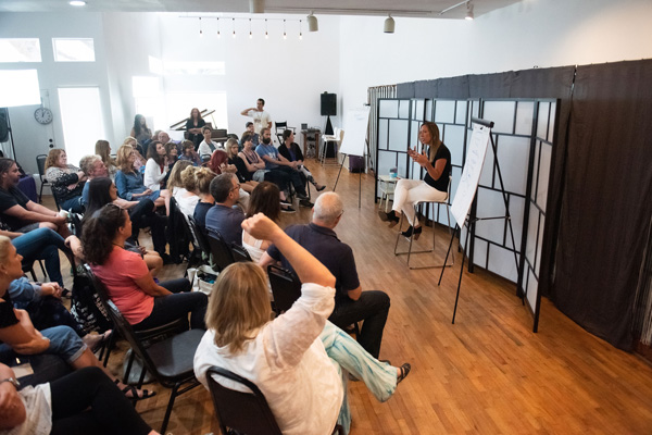 Amy speaking at workshop